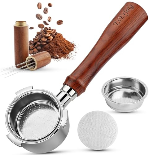 Porte-filtre Sans Fond 51mm avec 3 oreille para Delonghi Dedica EC680/EC685 | SMEG et EUPA, Espresso Bottomless Porte-filtre avec paniers inox,répartiteur d’aiguille espresso