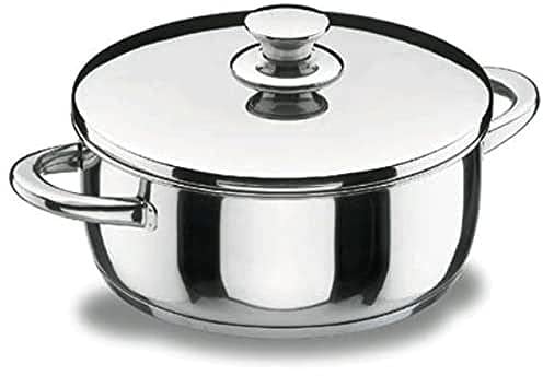 LACOR 40022 Cacerola Con Tapa Vitrocor Inox, Plata, 22 cm