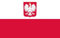 Qualitäts Fahne Flagge Polen mit Adler 90 x 150 cm mit verstärktem Hissband