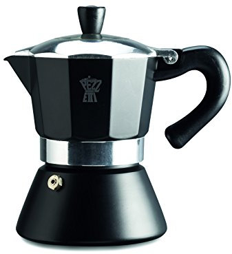 Pezzetti 1359V Caffettiera, 330 milliliters, Alluminio, Nero