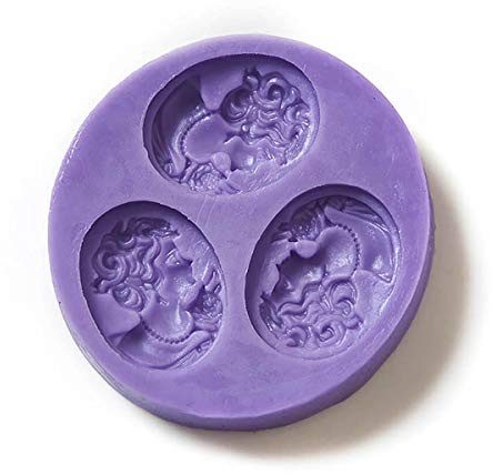 World Of Moulds | Cameo Fondant Icing 3 Cavity Silicone Mould