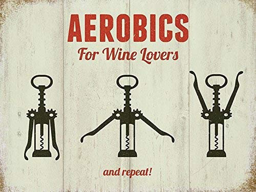 RKO Aerobics for Wine Lovers, Bottle Opener Corkscrew, Fridge Magnet