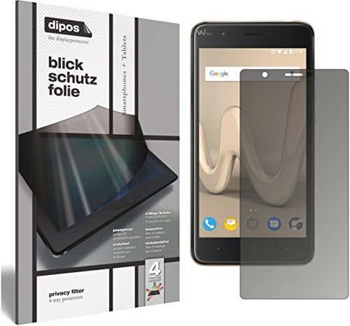 dipos Privacy Screen Protector for Wiko Harry | Matte Anti-Spy Filter with 4-Way Protection, Perfect Fit, Anti-Scratch, Bubble-Free, Protection Film, Easy Installation