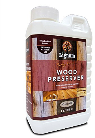 Lignum Wood Preserver, 1 Liters, Clear, 12x6x19.5 cm