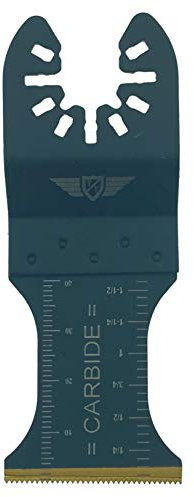 1 x TopsTools FA35ACT_1 Fast Change Tungsten Carbide Heavy Metal Blade Compatible with Dewalt Stanley Black and Decker Bosch Fein (Non-StarLock) Makita Milwaukee Hitachi Parkside Ryobi Worx Multitool