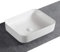 BERNSTEIN - Vasque Lavabo Rectangulaire Blanc brillant à poser 50x39x13cm, Lave main Céramique sans bonde ni cache - Design, Robuste & Durable - KW6127