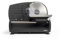 Livoo DOM396 Trancheuse électrique pour Jambon, Pain, Saucisson, Fromage, Lame Ø 19 cm en Acier Inoxydable, Coupe réglable de 0 à 15 mm, Puissance 150 W - Noir