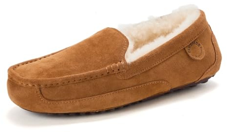 Fireside by Dearfoams mens Melbourne Slipper, Chestnut, 13 Wide US