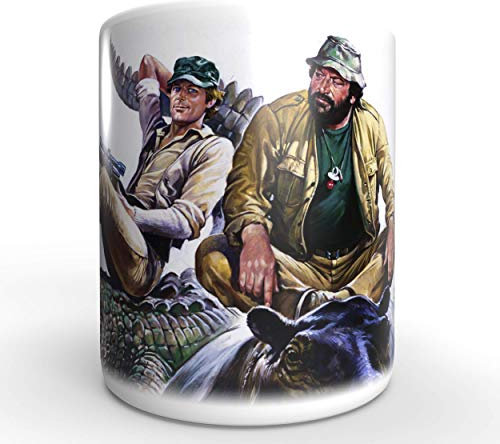 Terence Hill Das Krokodil und sein Nilpferd Bud Spencer - Tasse rund (330ml)