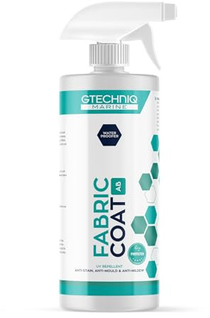 Gtechniq Marine Fabric Coat - Invisible Waterproof Spray Protection for Boat & Yacht Seats, Upholstery and Awnings, Hydrophobic Spray and Fabric Stain Remover - 500ml