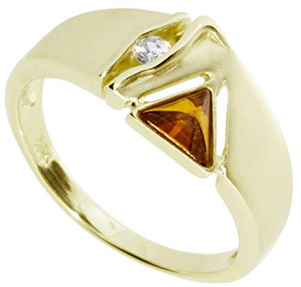 Ring - Benita - Gold 585/000 - Bernstein/Brillant