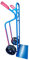 RLW Profi Stahlrohr Sackkarre Stapelkarre Jumbo 250 kg - Schaufel 280x470 mm - Made in EU - kein Asien-Import (Räder nach Ihrer Wahl) (PU-Rad schwarz/PVC-Speichenfelge schwarz/Rollenlager)