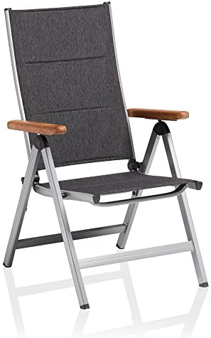 Froschkönig24 Kettler Granada Padded Multipositionssessel Silber/Anthrazit
