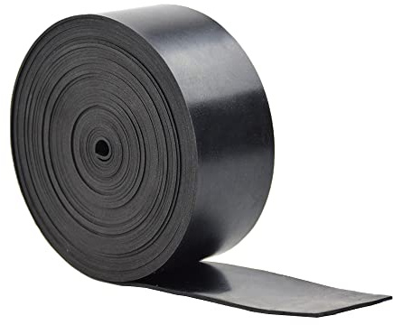 DOBTIM Solid Rubber Strips Neoprene Rubber Weather Stripping for Garage Door Seals Under Bottom,Top, Sides, Not Include Sealant/Adhesive (W:2 in x T: 1/16 in x L: 25 Ft)