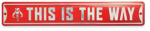 Disney Star Wars The Mandalorian This Is The Way Metall-Straßenschild – Vintage Star Wars Schild für Männerhöhle oder Filmzimmer