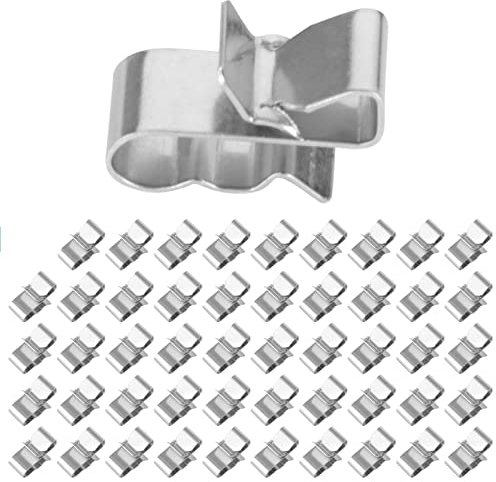 DEWIN 50 Pcs Solar Cable Clips Stainless Steel Solar Panel Wire Clips PV Cable Clamp Trailer Frame Wiring Clips for Boat (23 * 10mm)