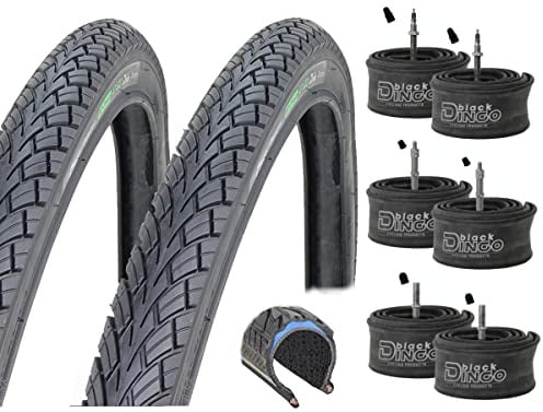 2 x Pannensicherer Fahrradreifen 26 / 28 Zoll 50-559/47-622 Daintree Reifen inkl. Black Dingo Schläuche AV DV SV zum Wählen (28 Zoll (47-622), AV (Autoventil))
