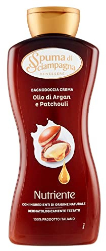 Doccia schiuma Argan Oil Patchouli cremiges Duschgel Pflege 6 x 650ml | Profumo avvolgente, reinigt sanft und hinterlässt ein weiches Hautgefühl; formato famiglia, Gesamtnettogewicht 3,9 L