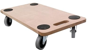 HSI Transportroller Schwerlast bis zu 200 kg 290 x 580 mm - Möbelroller, Rollbrett mit weichen Rollen, Transportwagen für Möbel oder Waschmaschine, Mit Tragegriff & Anti-Rutsch-Pads