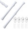 VEGCOO 2 Pcs Tringle Rideau Extensible, Barre Rideau Extensible de 30-50cm sans Perçage pour Court Rideau/Armoire/Rideau de Douche