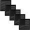 Vent Systems 8 x 8 pulgadas (dimensiones de apertura) – Paquete de 5 – Cubierta de ventilación de plástico negro Soffit – Rejilla de ventilación cuadrada plana – Deflector de ventilación – HVAC 10 x