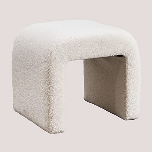SKLUM Niedriger Hocker aus Chenille Carlise