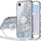 Miss Arts für iPhone SE 2022 Hülle, iPhone SE 2020 Hülle, iPhone 7/8 Hülle, [Silverback] Mädchen Glitzern Handyhülle mit Ringständer, Cover Silikon Clear Schutzhülle - Silber