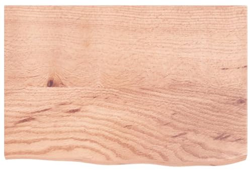 Tidyard Waschtischplatte Badezimmer Waschtisch Waschtischkonsole Platte Holzplatte für Aufsatzbecken Badmöbel Hellbraun 60x40x2 cm Massivholz Behandelt