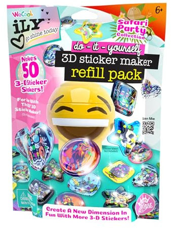 3D Sticker Maker Nachfüllpackungen - Safari Party