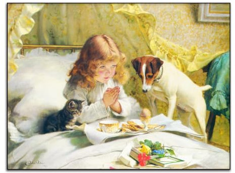Yomcut Kunstdruck auf Leinwand, Motiv: Barbier, 1894, Poster-Figuren und Tiere, Ölgemälde, traditioneller Kunstdruck, Vintage-Poster, Kinderzimmer, ästhetische Wanddekoration, ungerahmt (30 x 45,7 cm)