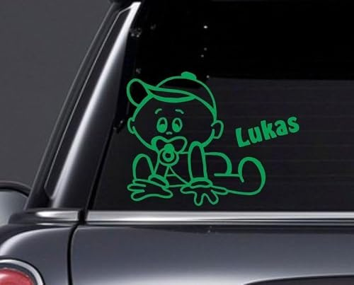 Rakelfix Lukas Aufkleber Autoaufkleber Name Aufkleber Wandtattoo Aufkleber für Glas,Lack,Tür und alle glatten Flächen, viele Farben zur Auswahl,Auto Sticker