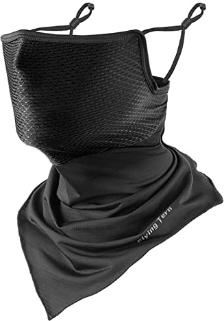 ERYUE Transpirable ciclismo cara cubierta verano protección solar cara bufanda máscara Bandana para ciclismo senderismo pesca,Máscara facial de seda de hielo