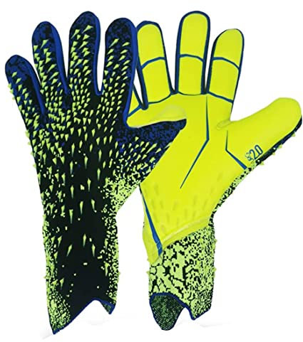 Jugend-Fußball-Torwarthandschuhe mit Fingerunterstützung, ideal für Training und Spiel für Jungen und Mädchen, Größe 6/7/8/9/10 Yards