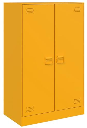 vidaXL Sideboard Senfgelb 67x39x107 cm Stahl