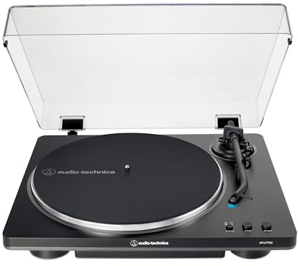 Audio-Technica AT-LP70X-BG Automatischer Plattenspieler, Schwarz/Grau