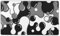 Black White Grey Mouse Pad XL Large Anime Cool Geometric Japanese Extended Desk Mat 60x35 CM Non-Slip Rubber Base Stitched Edge Large Mousepad for Desk Gaming Laptop Desktop,24x14 Inch
