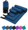 ZENACROSS Mikrofaser Handtuch 3er Set mit Transportbeutel - Schnelltrocknendes und vielseitiges Fitness Handtuch - Sporthandtuch Größen - XS, S, M - Marineblau