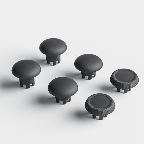 Tapas de Thumbsticks para Controlador Edge, Tapas de Joystick Intercambiables para Controlador Pro Elite 6 en 1 Accesorios (Black)