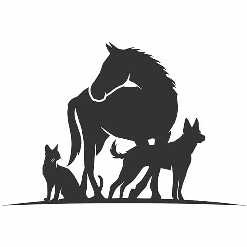 Hund Katze Pferd Aufkleber 30 x 20 cm PKW Car Styling Wohnmobil Camper - viele Farben