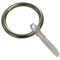 GARDINIA Anelli per tende Kos, Con ganci per pieghe, Per il set di binari per tende Kos, 6 pezzi, Ø interno 27 mm, Ø esterno 35 mm, Larghezza 4 mm, Metallo, effetto acciaio inox