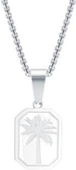 Hao Wu Xuan Tree Necklaces for Men Women,Summer Palm Trees Geometric pendant. synthesis Jewelry Gift for