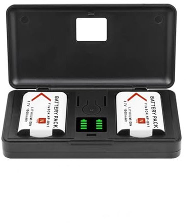 NP-BN1 (1000mAh) Chargeur de batterie (y compris batteries de remorquage) compatible avec Sony Cyber-shot DSC-TX5 TX7C TX9C TX10 DSC-W310 W320 W330 DSC-T99 T99DC T110D
