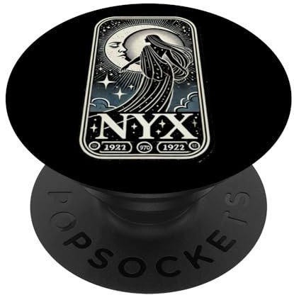 NYX Göttin Illustration Göttin der Nacht Vollmond PopSockets Klebender PopGrip