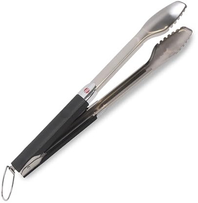 Grillstream Pinza per barbecue, resistente al calore, con comoda impugnatura in acciaio inox