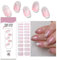 20 Stück Rosa Glitzer UV Gel Nagelfolie - Full Cover Gel Nail Stickers Pink - Hochwertig Long Lasting Gellack Wraps für Nagel -Nagelfolie Selbstklebend für Frauen Mädchen Nagelkunst