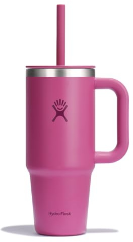 Hydro Flask 24 Oz Travel Tumbler with Handle, Lid and Straw - Insulated Stainless Steel in Reef