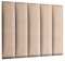 Mg Design Wandpaneele 30 x 120 cm gepolstert – für sehr einfache Selbstmontage, aus Velourstoff, mit weicher Füllung, Farbe Beige – Kopfteil als Dekoration für Schlafzimmer, Büro, Kinderzimmer, Diele