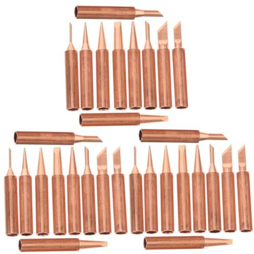SHINEOFI 3 Sätze Lötspitzen-set Schweißen Bausatz Spitze Für Lötstation Tipp Zum Brennen Von Holz Tipps Lötkolbenspitzen Usb Lötkolben Lötzubehör Lötset Kupfer 10 Stück * 3