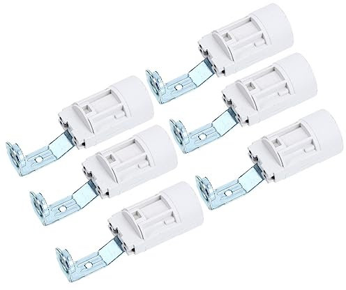 DIYEAH Douille E14 Pour Ampoule Kit De Réparation De Lampe Support D'ampoule Métal Compatible Lampes à Bougie 6 Pièces Facile à Installer