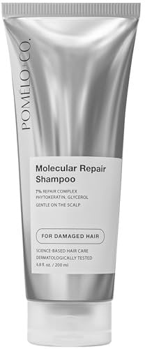 Pomélo+Co Molecular Repair Shampoo – Tiefenwirksames Shampoo für trockenes Haar und sensible Kopfhaut – Reparierendes Haarshampoo mit 7% Phytokeratin-Glycerin-Komplex – 200 ml